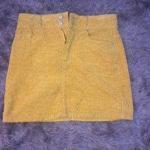Mustard corduroy Pacsun skirt
